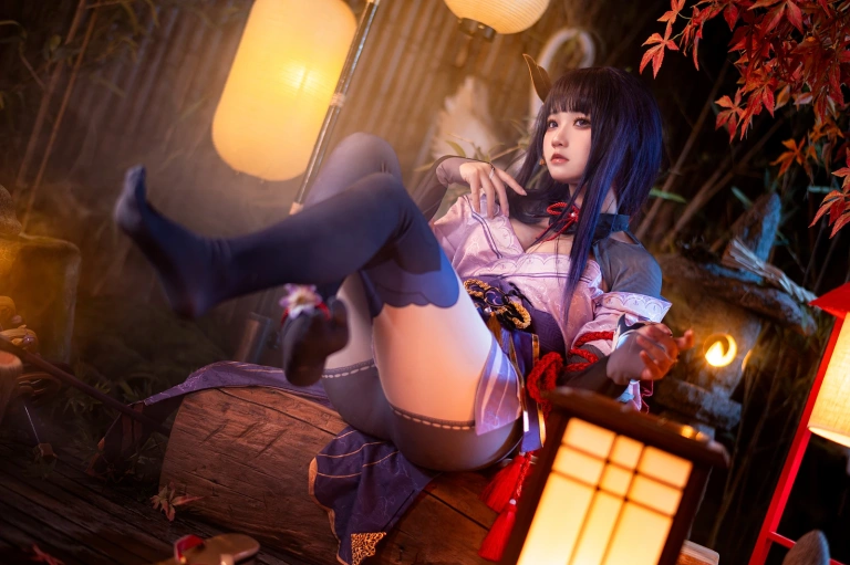 伊喵君&桃景三酪《《原神 鸣神双人》 八重&雷神 双倍快乐》主题写真：57张全套美图，含1个视频