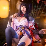伊喵君&桃景三酪《《原神 鸣神双人》 八重&雷神 双倍快乐》主题写真：57张全套美图，含1个视频