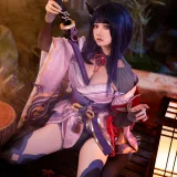 伊喵君&桃景三酪《《原神 鸣神双人》 八重&雷神 双倍快乐》主题写真：57张全套美图，含1个视频