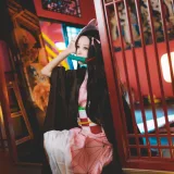 桜桃喵《鬼灭之刃 灶门祢豆子》主题写真：21张全套美图