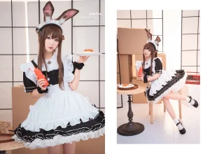 面饼仙儿《阿米驴女仆》主题写真：23张全套美图