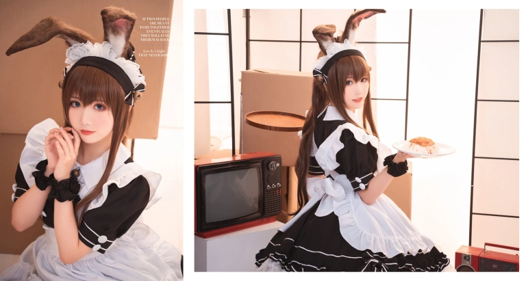 面饼仙儿《阿米驴女仆》主题写真：23张全套美图