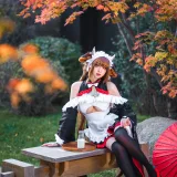 瓦斯塔亚小龙虾《樫野女仆》主题写真：26张全套美图