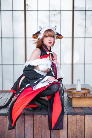 瓦斯塔亚小龙虾《樫野女仆》主题写真：26张全套美图