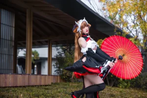瓦斯塔亚小龙虾《樫野女仆》主题写真：26张全套美图
