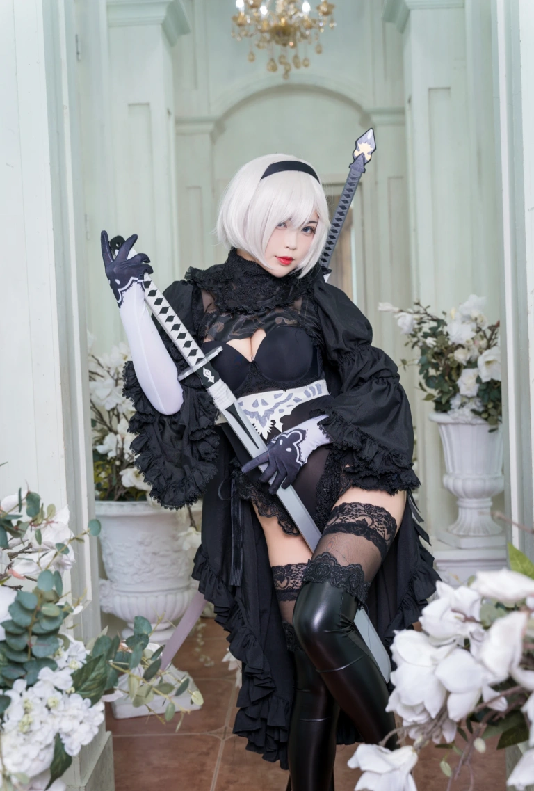 白烨《黑白2B》主题写真：131张全套美图