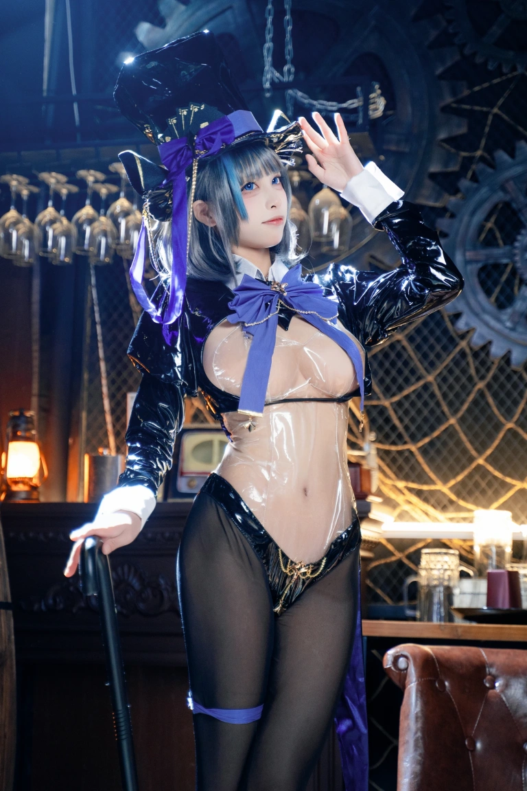 三無人型《碧蓝航线 柴郡绚烂夜梦》主题写真：40张全套美图