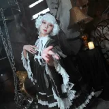阿包也是兔娘《小裙子 夜之钢琴曲》主题写真：9张全套美图
