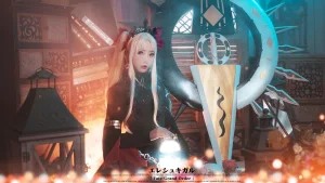 面饼仙儿《艾蕾三破》主题写真：10张全套美图