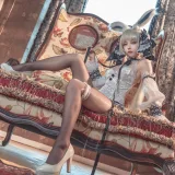 狐玖玖《碧蓝航线 可畏 白兔女郎》主题写真：25张全套美图