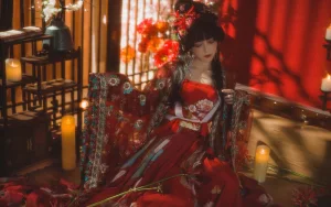凛子酱《抚绸衣庄》主题写真：26张全套美图