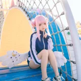 矢量鱼《蔚蓝档案 圣园未花体操服》主题写真：41张全套美图