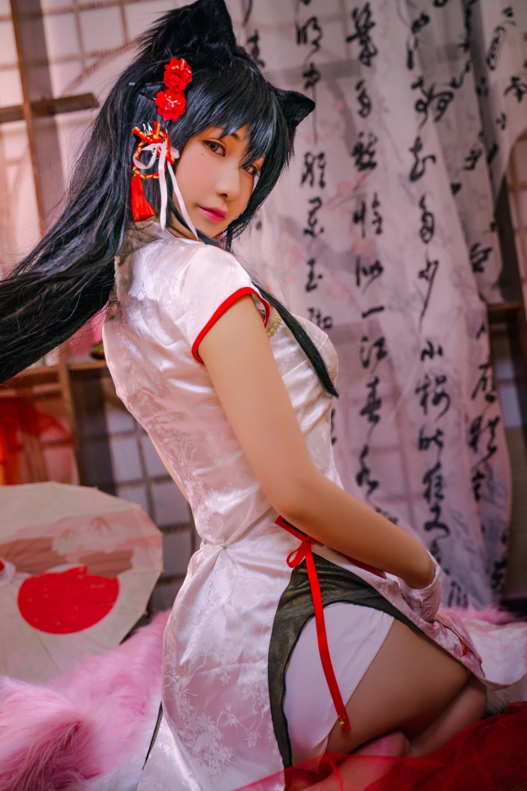 可可老师《爱宕高雄旗袍双人》主题写真：46张全套美图