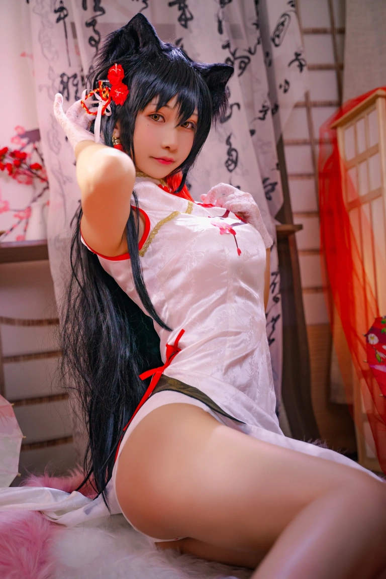 可可老师《爱宕高雄旗袍双人》主题写真：46张全套美图