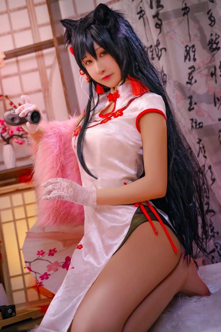 可可老师《爱宕高雄旗袍双人》主题写真：46张全套美图