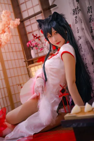 可可老师《爱宕高雄旗袍双人》主题写真：46张全套美图