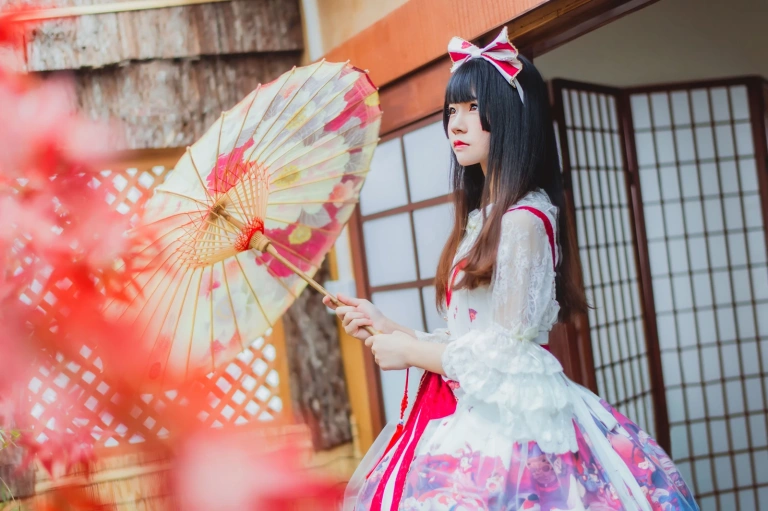 桜桃喵《和风lolita》主题写真：22张全套美图