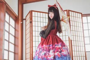 桜桃喵《和风lolita》主题写真：22张全套美图