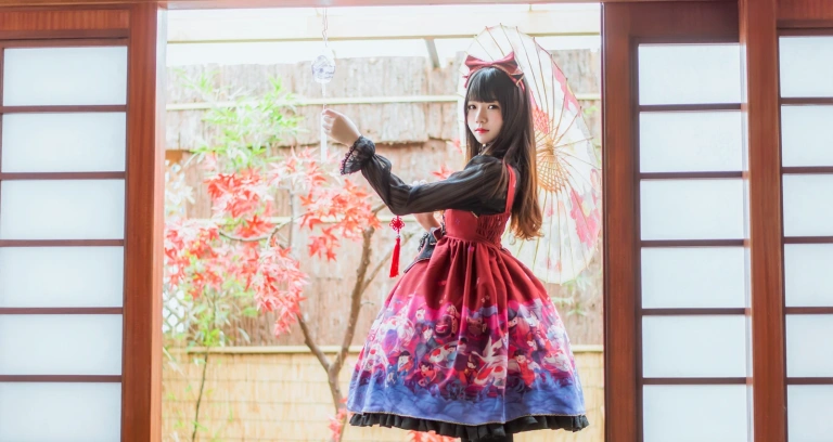 桜桃喵《和风lolita》主题写真：22张全套美图