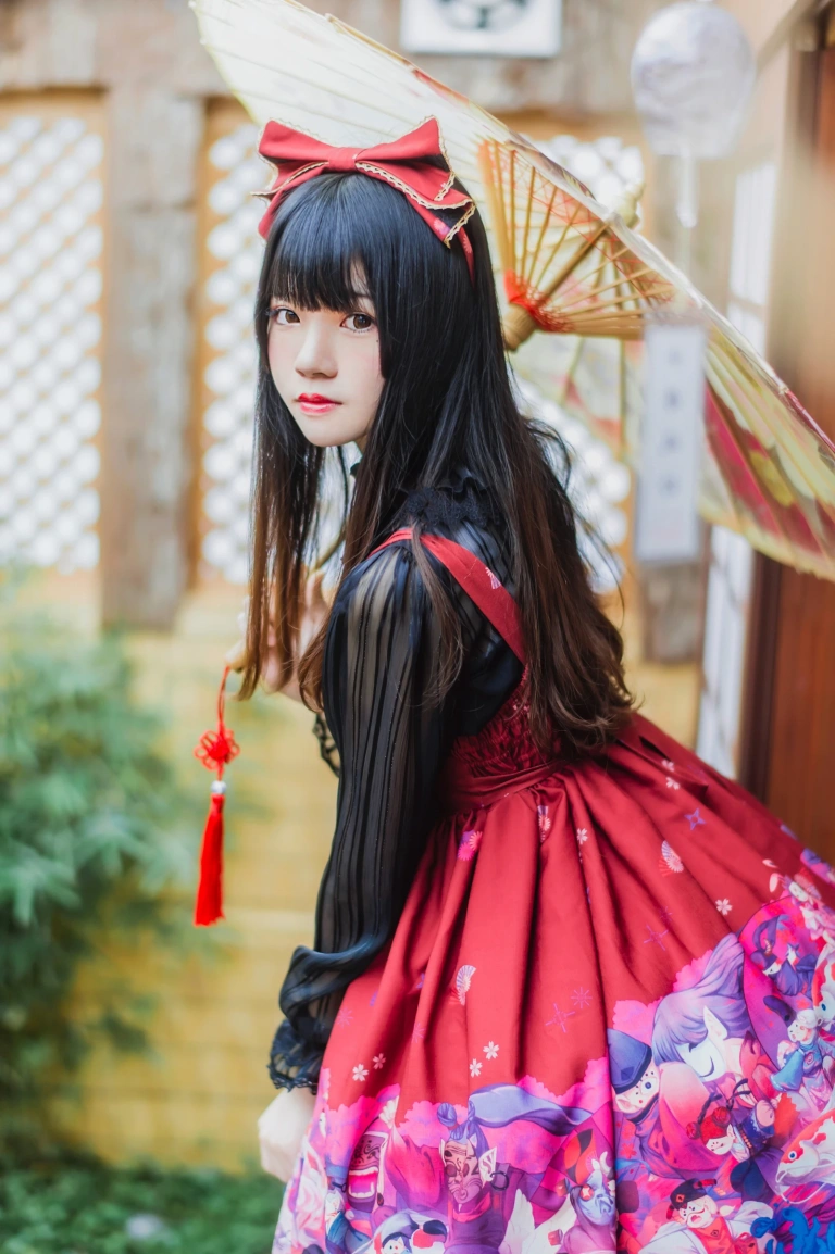 桜桃喵《和风lolita》主题写真：22张全套美图