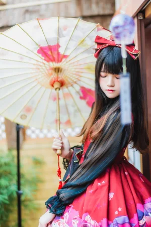 桜桃喵《和风lolita》主题写真：22张全套美图