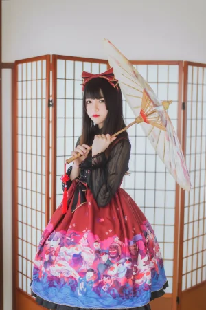 桜桃喵《和风lolita》主题写真：22张全套美图