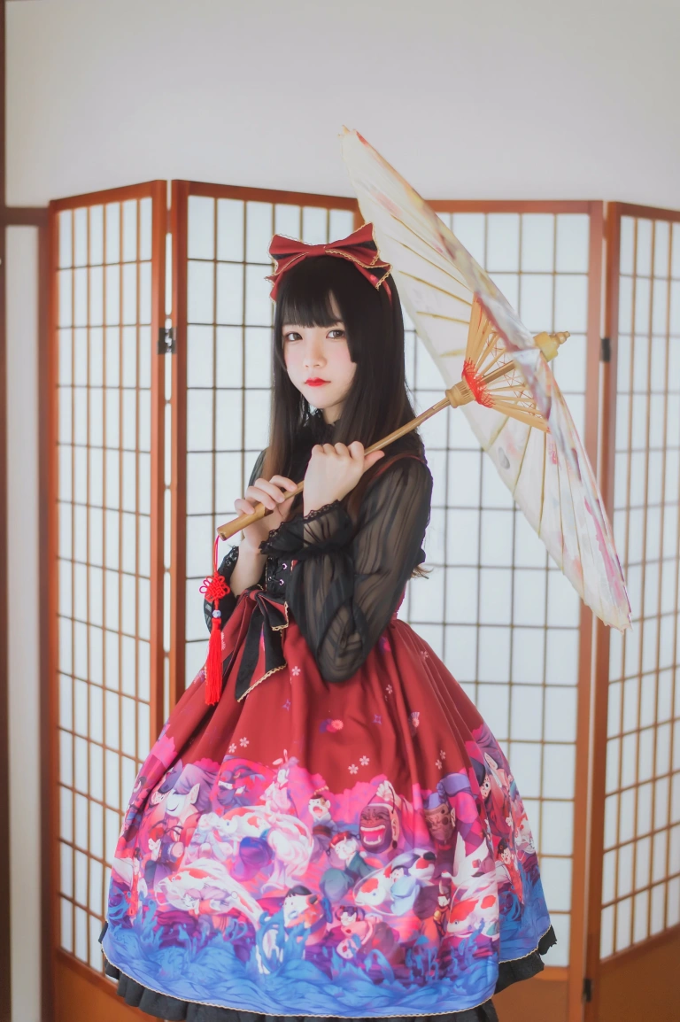 桜桃喵《和风lolita》主题写真：22张全套美图