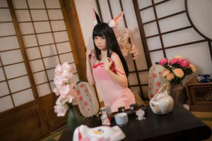 焖焖碳《碧蓝航线 長門睡衣》主题写真：27张全套美图