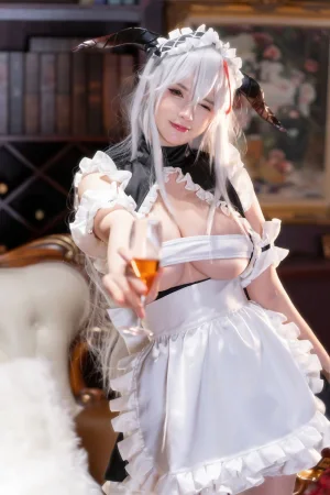 前羽《埃吉尔女仆》主题写真：28张全套美图