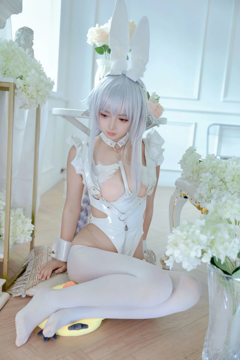 喜欢爱理吗《碧蓝航线 恶毒 白兔》主题写真：37张全套美图