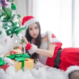 木棉棉《圣诞老人和驯鹿酱》主题写真：46张全套美图