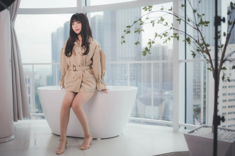 汪知子《风衣》主题写真：52张全套美图