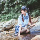 桜桃喵《河边死库水》主题写真：75张全套美图