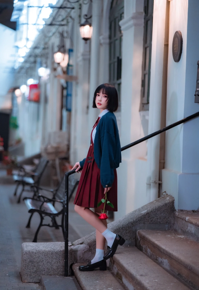 阿包也是兔娘《JK日常》主题写真：15张全套美图