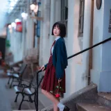 阿包也是兔娘《JK日常》主题写真：15张全套美图