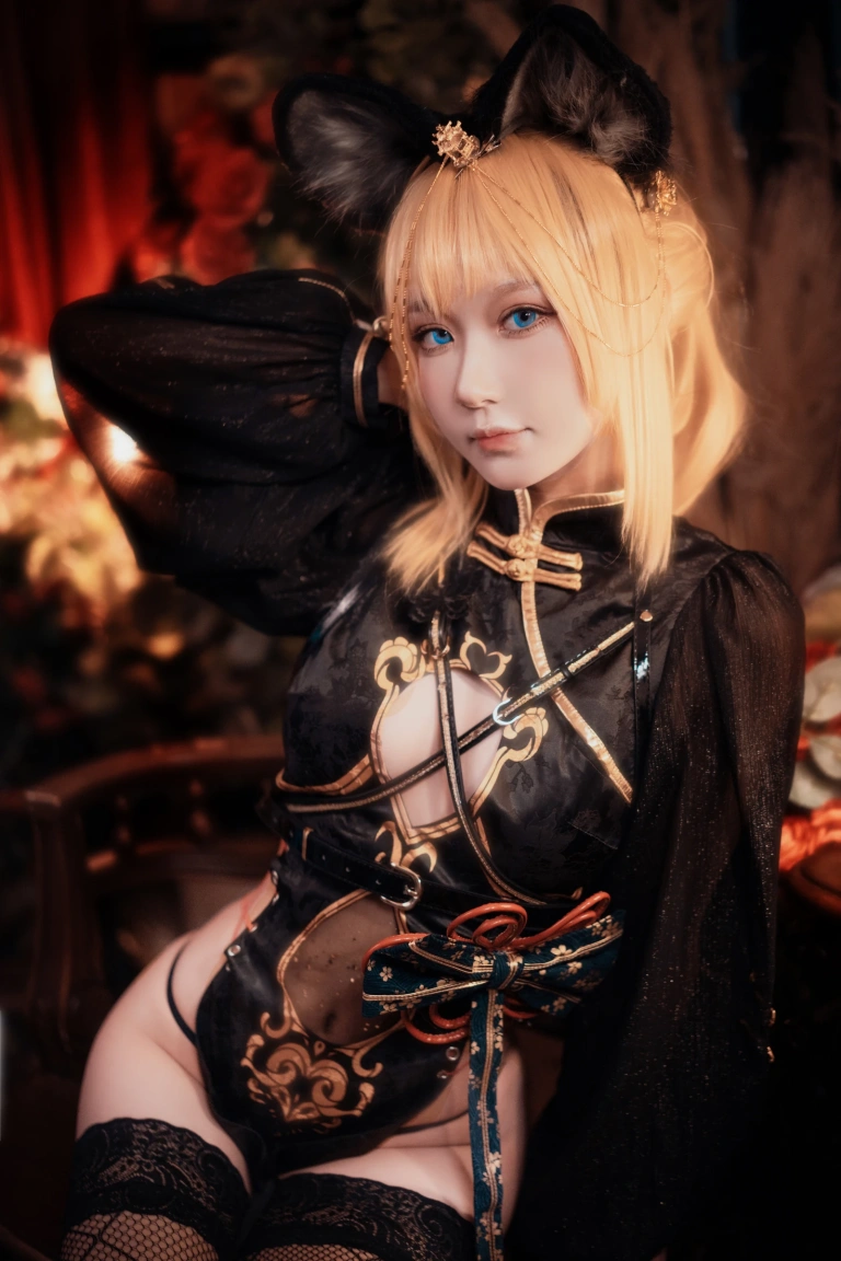 阿包也是兔娘《只鼠于你旗袍》主题写真：15张全套美图