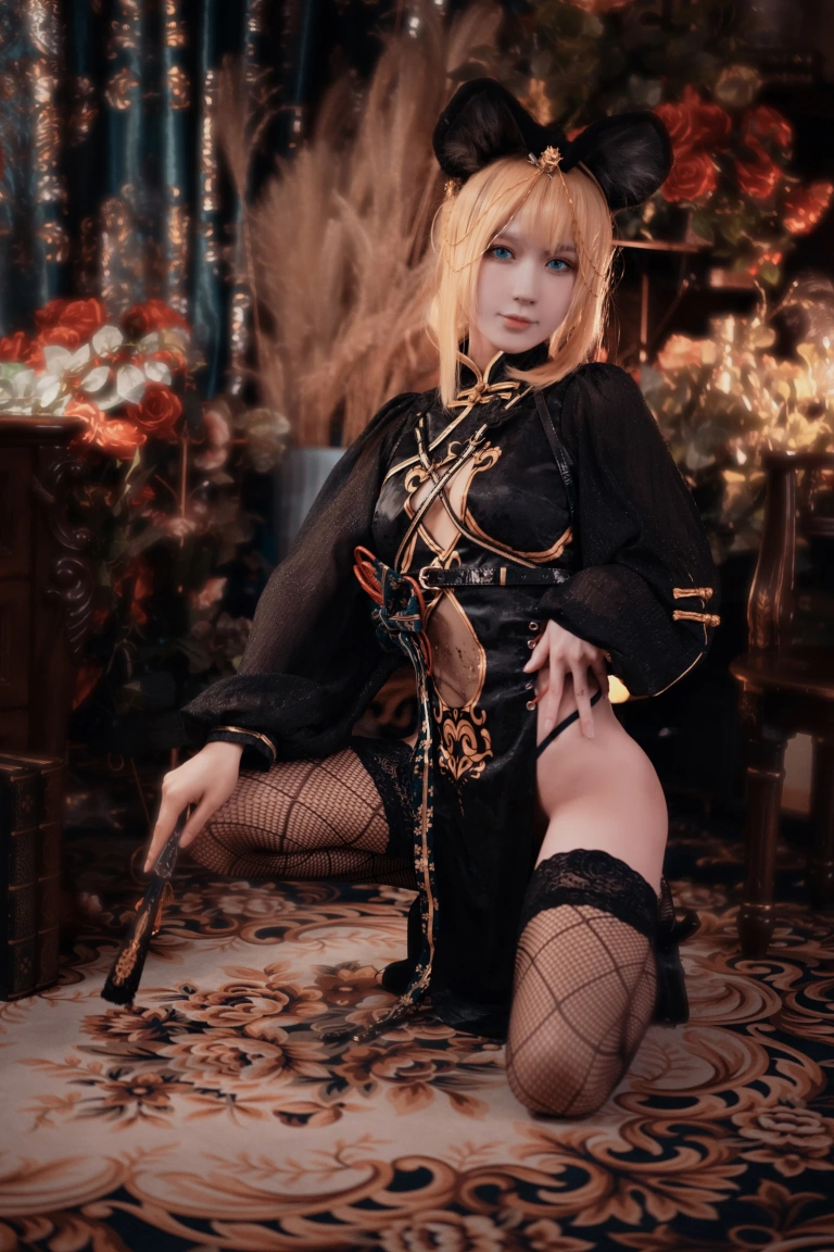 阿包也是兔娘《只鼠于你旗袍》主题写真：15张全套美图