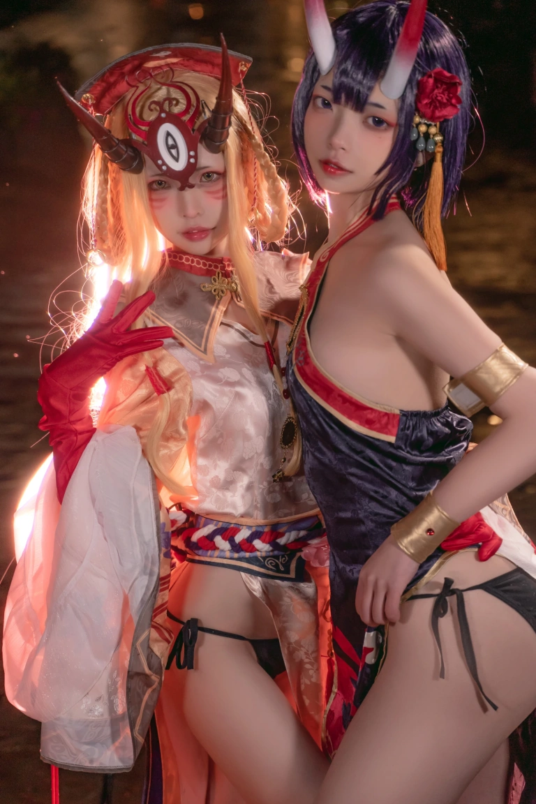 可可老师《酒吞&茨木》主题写真：18张全套美图