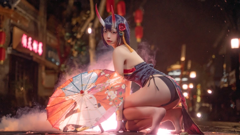 可可老师《酒吞&茨木》主题写真：18张全套美图