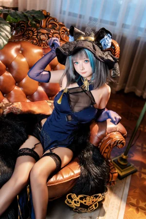 喜欢爱理吗《碧蓝航线 柴郡旗袍》主题写真：36张全套美图