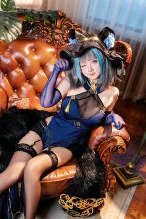喜欢爱理吗《碧蓝航线 柴郡旗袍》主题写真：36张全套美图