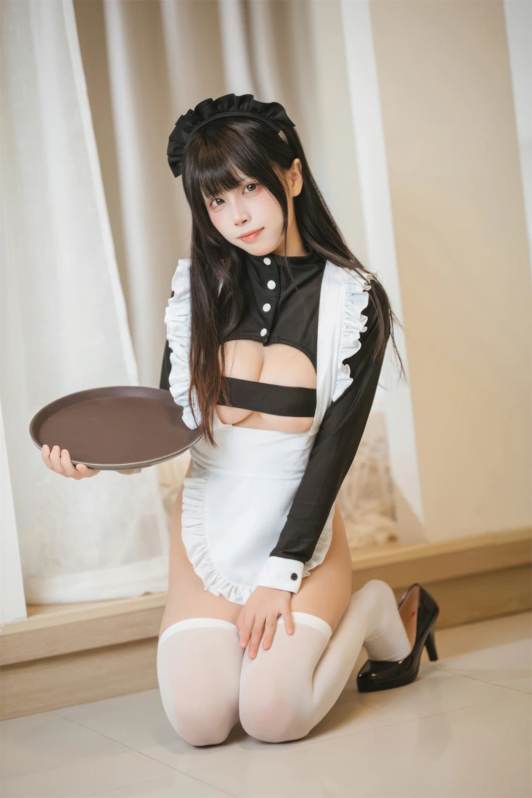 三無人型《高叉女仆》主题写真：42张全套美图