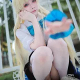 上杉绘黎落《蔚蓝档案 飞鸟马时校服》主题写真：46张全套美图