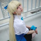上杉绘黎落《蔚蓝档案 飞鸟马时校服》主题写真：46张全套美图