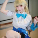 上杉绘黎落《蔚蓝档案 飞鸟马时校服》主题写真：46张全套美图