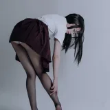 七月喵子《黑丝jk》主题写真：31张全套美图