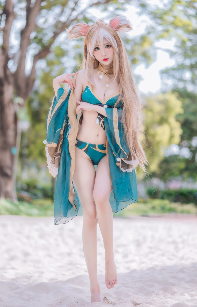 仙女月《泽月希娜小姐泳装》主题写真：15张全套美图