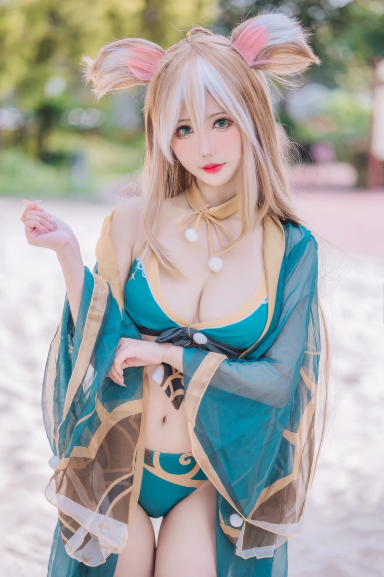 仙女月《泽月希娜小姐泳装》主题写真：15张全套美图