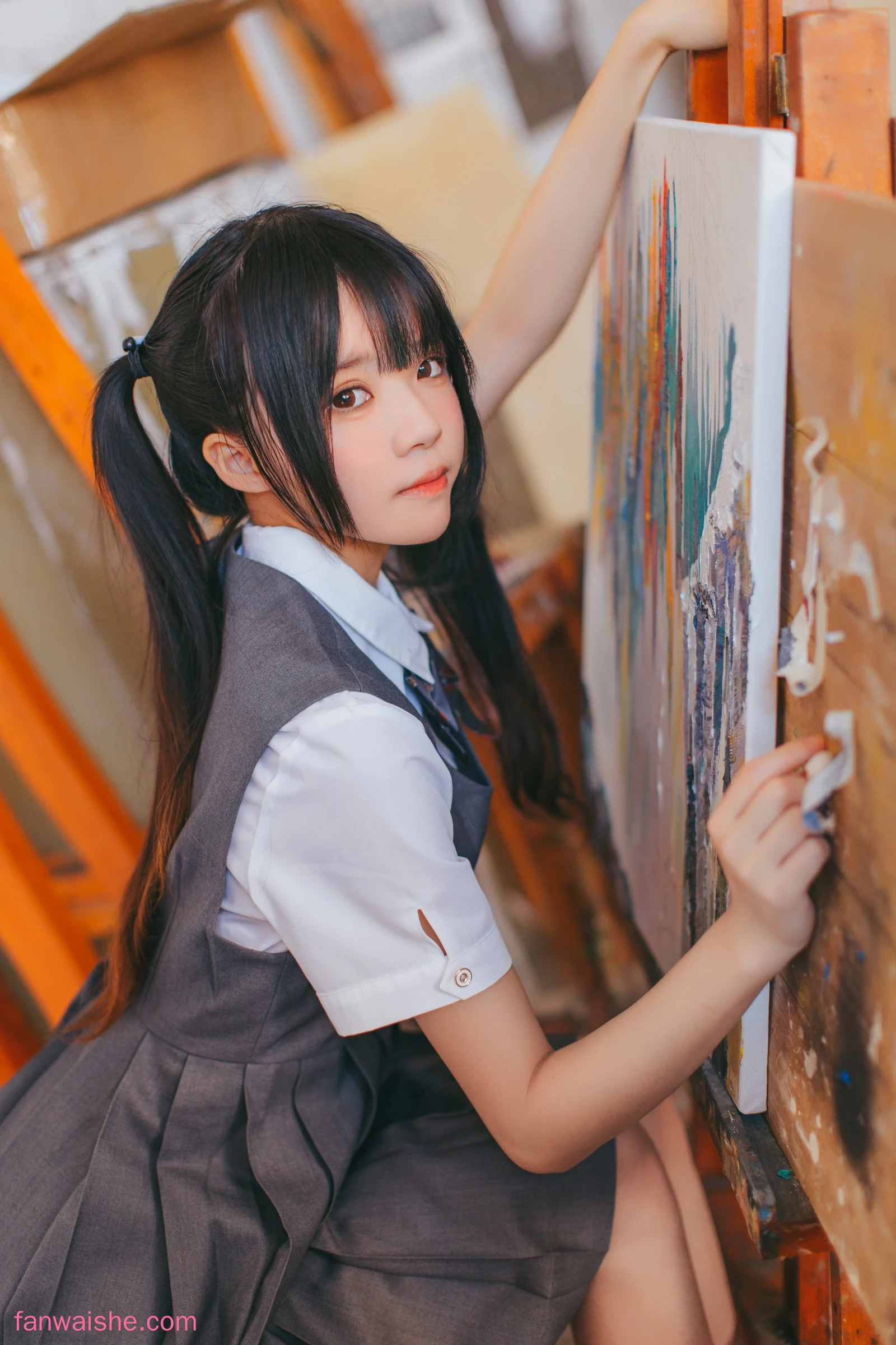 桜桃喵 桜桃喵 NO.010 - 画室少女