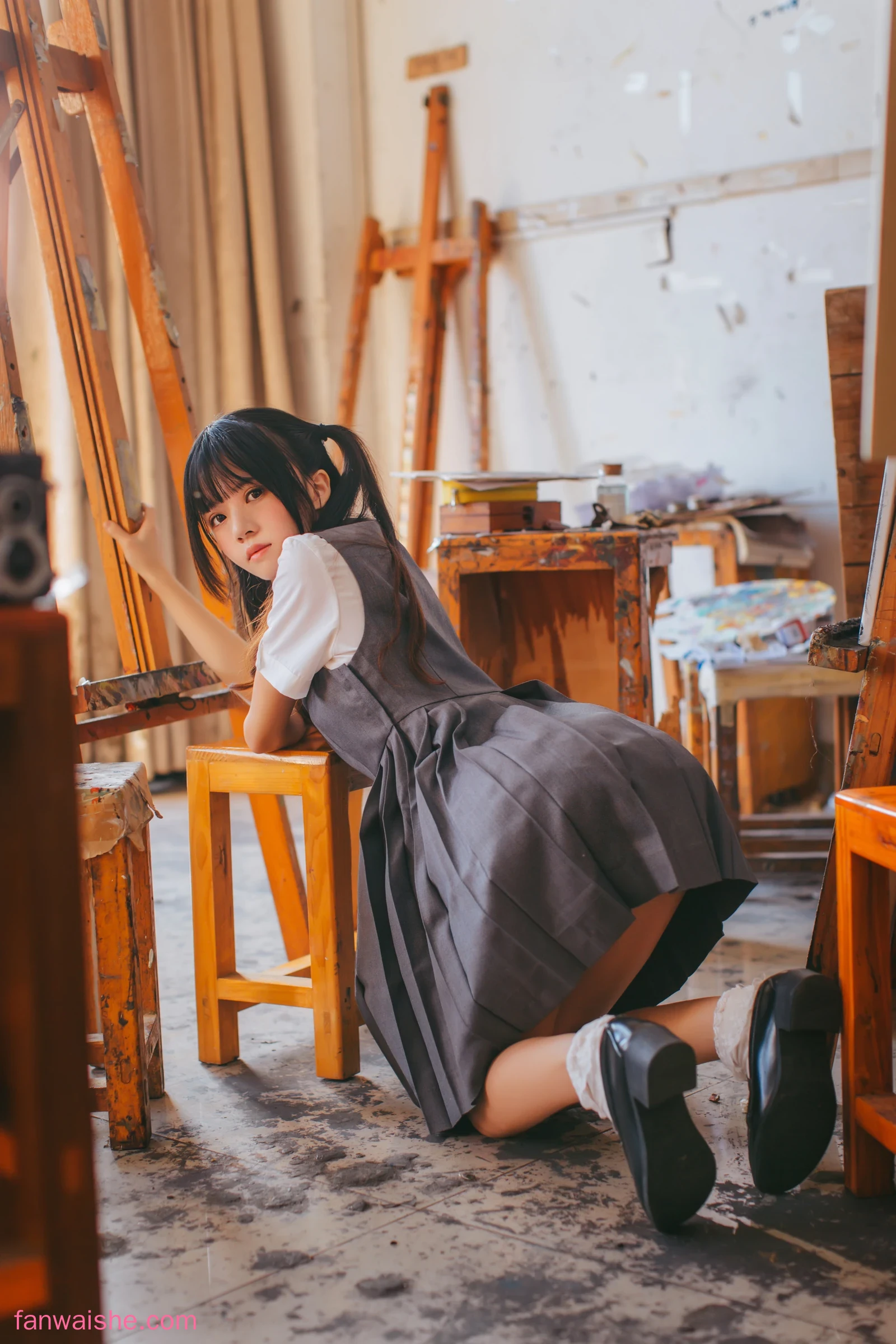 桜桃喵 桜桃喵 NO.010 - 画室少女
